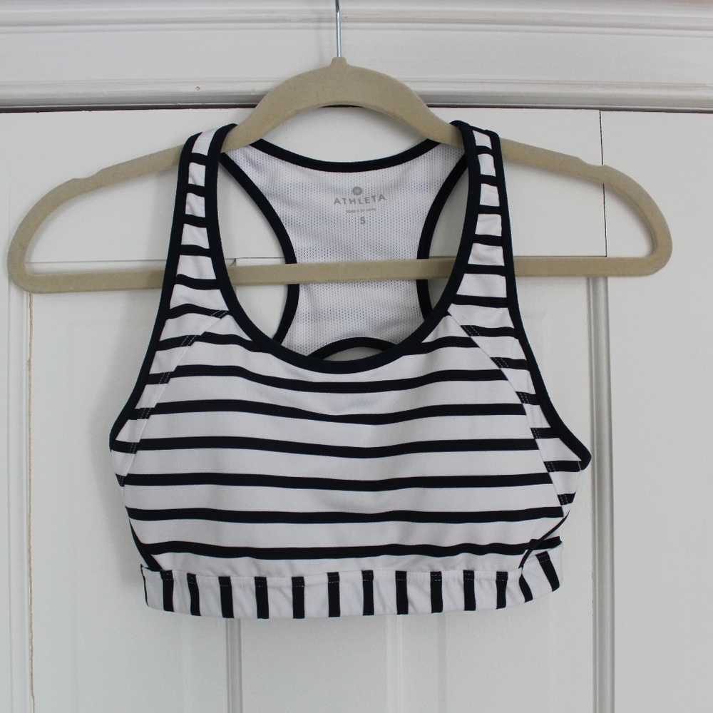 Athleta Double Dare Hyper Stripe Bra